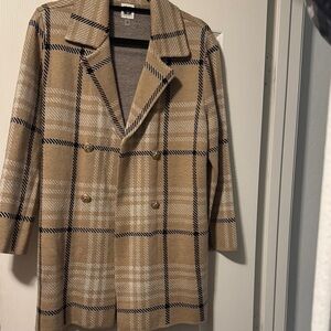 Anne Klein plaid sweater blazer
